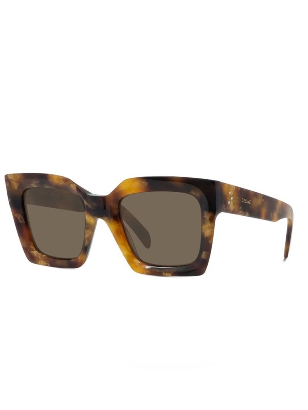 Celine Square Dark Havana Sunglasses CL401301 52E - Picture 2 of 7
